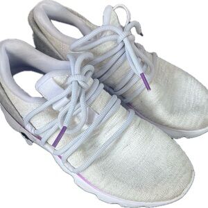 Women's Sorel Kinetic Lace-Up Athletic Shoes in White and Purple- 6